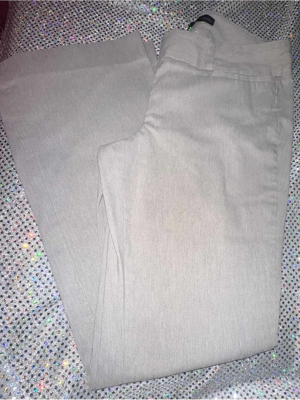 The Limited Light Gray Women's Dress Trousers flare pants 12 long
